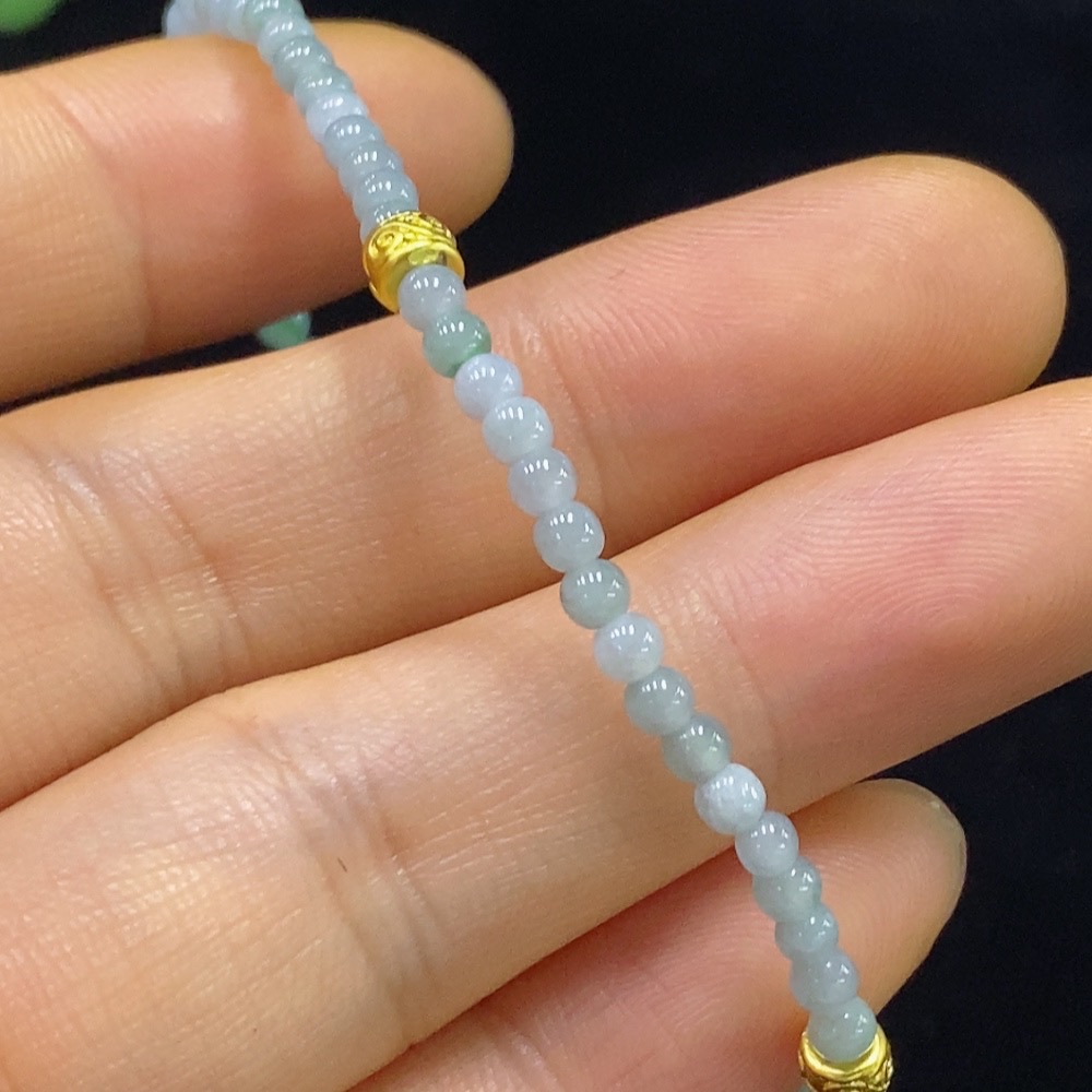 F34044457 Jadeite Bracelet Card 2.9mm Approx. Total Weight About 3.36g Non-Gold