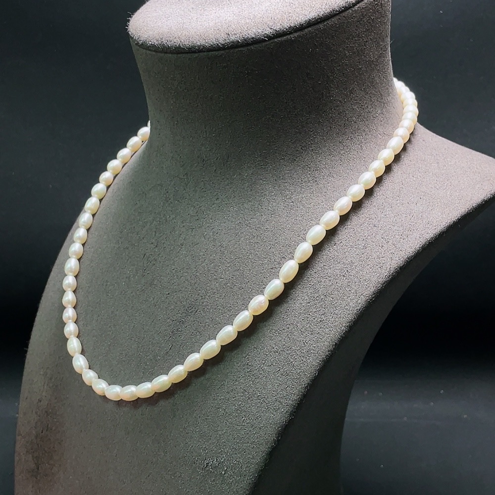 C32764259 Pearl Bead Necklace Total Weight Approx. 21.13g Size About 5.4mm Non-Gold Setting
