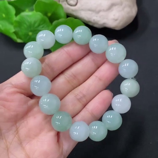 F34076645 Jadeite Bracelet Approx.12.7mm Total Weight About 53.8g