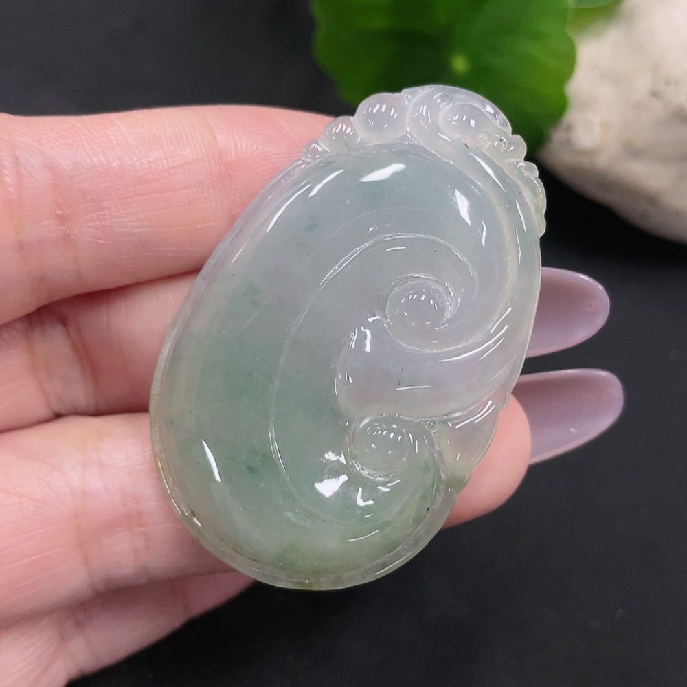 F35129658 Jadeite Ruyi Pendant Total Weight Approx. 14.5g