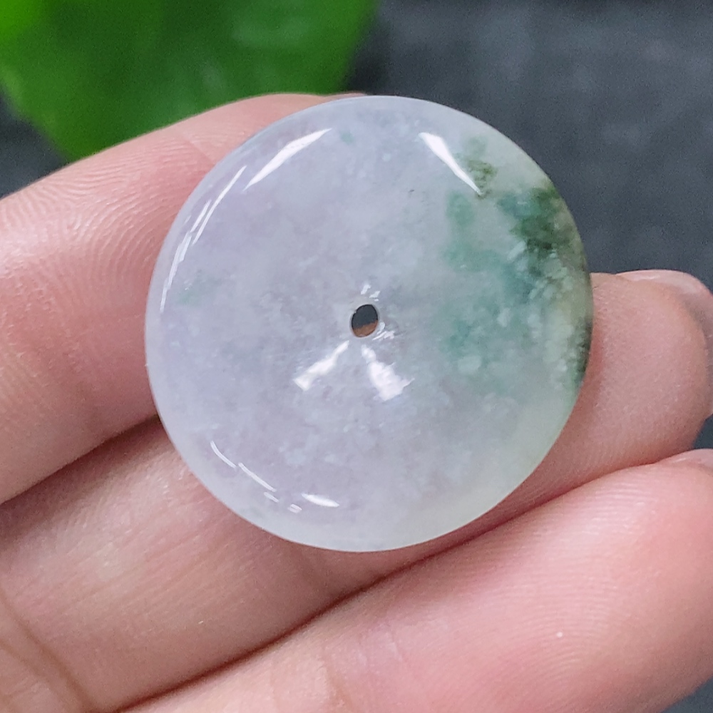 F34999023 Jadeite Pendant Peace Buckle Total Weight Approx. 4.2g