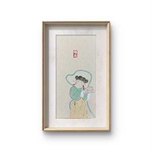 P41947883 尉译文《如意》宣卡纸国画 无装裱 约16*33cm