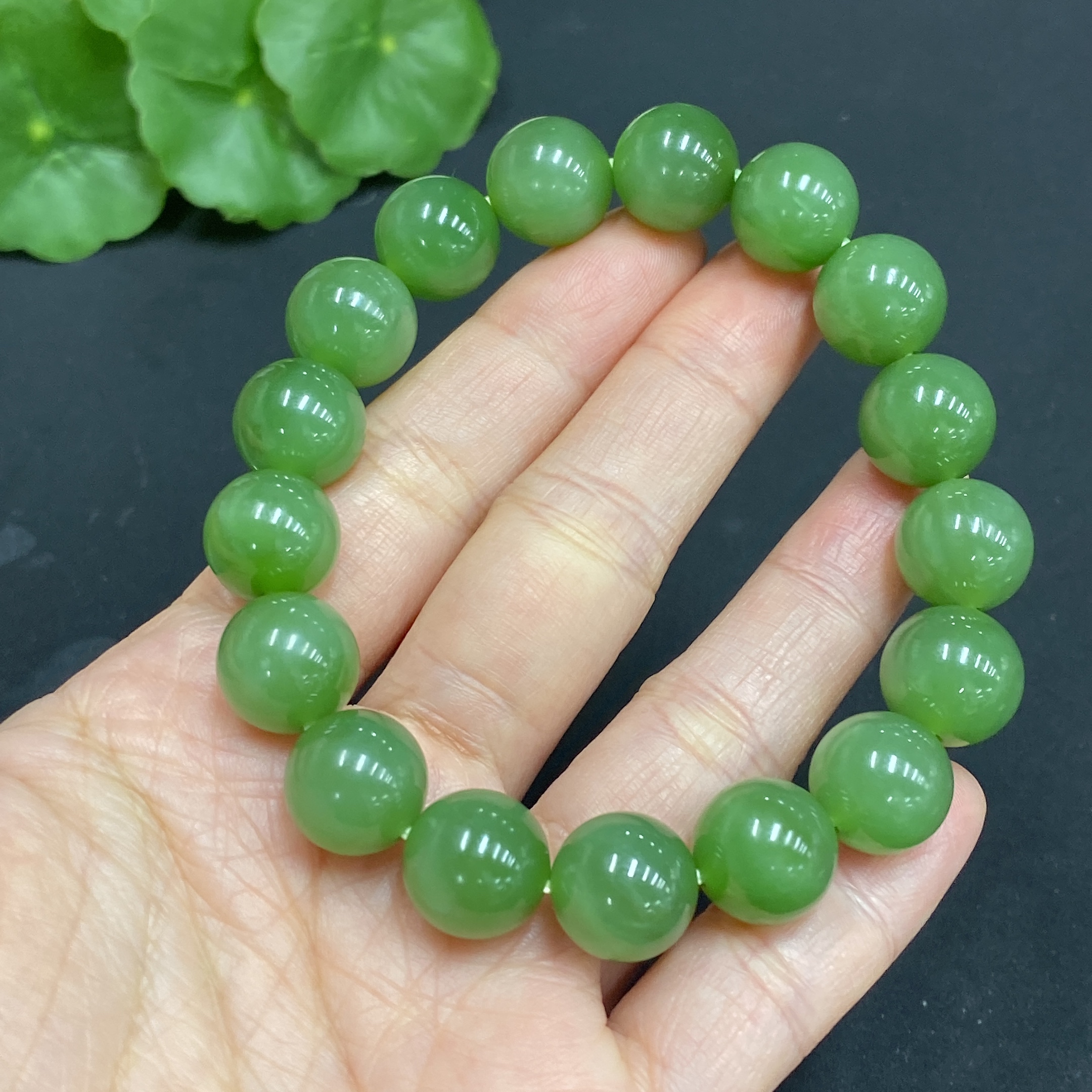 H28215358 Hetian Jade Bracelet, Approx. 11.8mm, Total Weight Approx. 45.5g