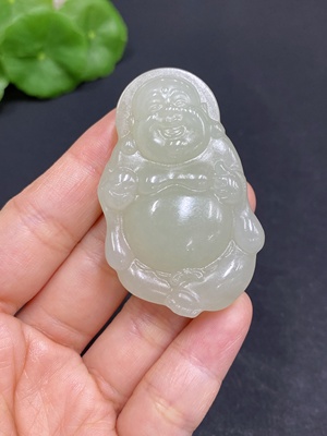 H30518408 Hetian Jade Pendant Buddha Total Weight Approx. 38.9g