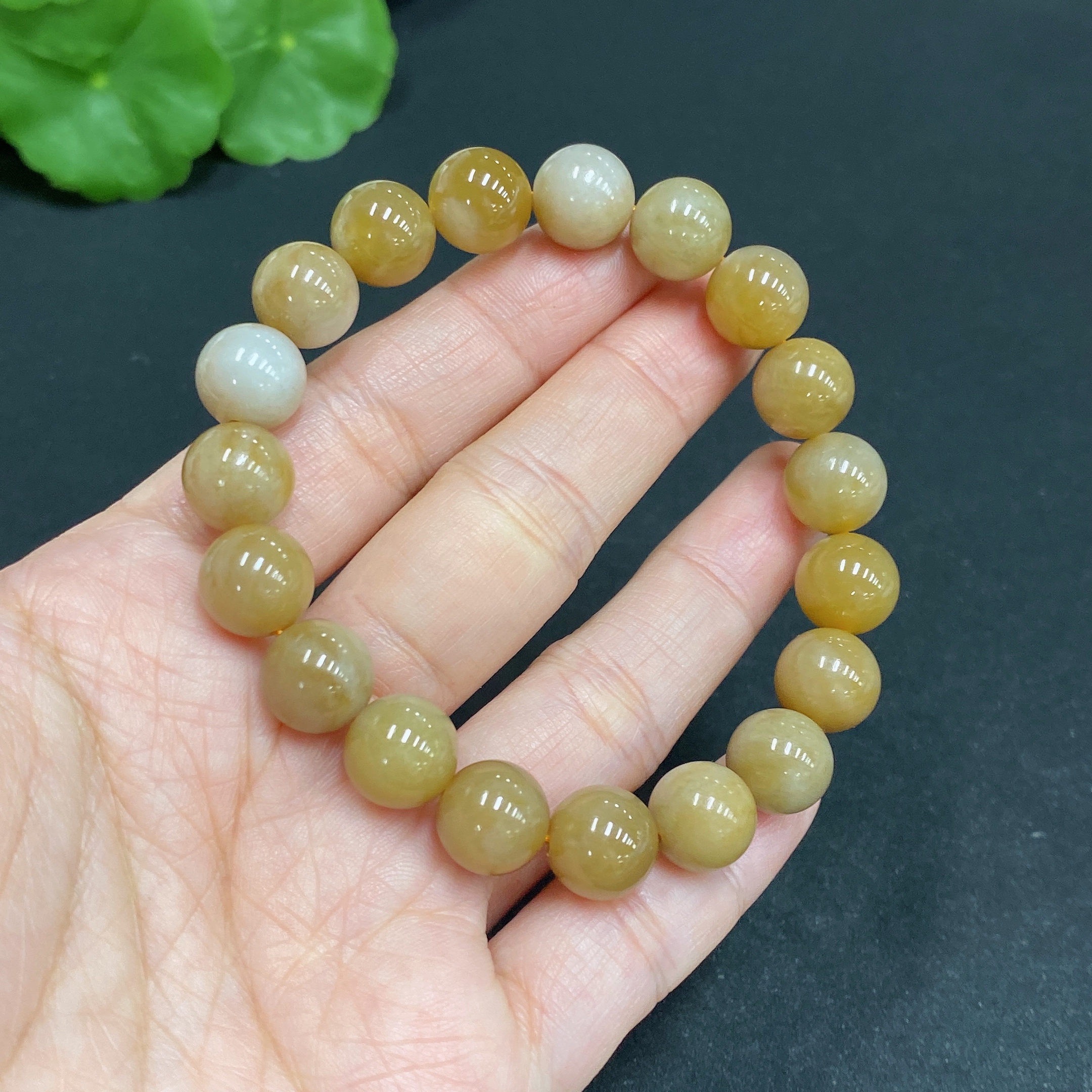 H34014030 Hetian Jade Bracelet Approx. 9.7mm Total Weight Approx. 28.5g