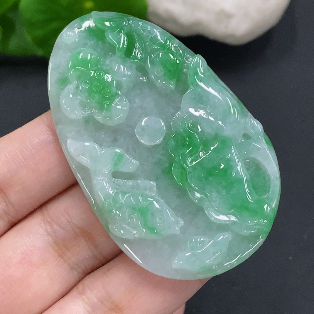 F34001782 Jadeite Year-after-Year Abundance Pendant, Total Weight Approx. 26g