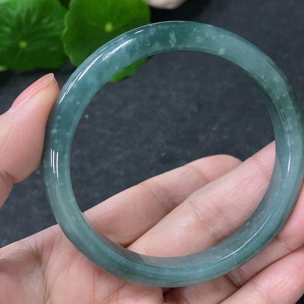 F34043710 Jadeite Round Bangle Size 53.2mm Total Weight Approx. 29.7g