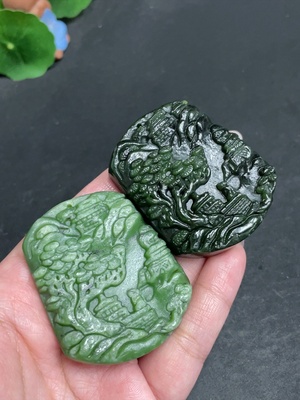 H30524679 Hetian Jade Pendant Landscape Total Weight Approx. 107.7g