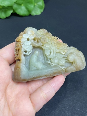 H34035883 Hetian Jade Ornament - Landscape - Total Weight Approx. 84.6g