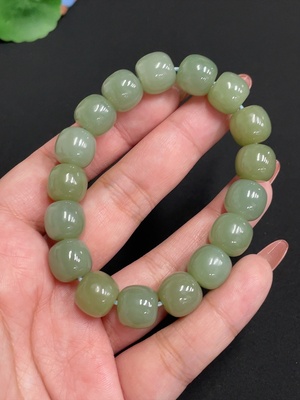 H34073904 Hetian Jade Bracelet Card 11.6 mm Approx. Total Weight About 45.7g