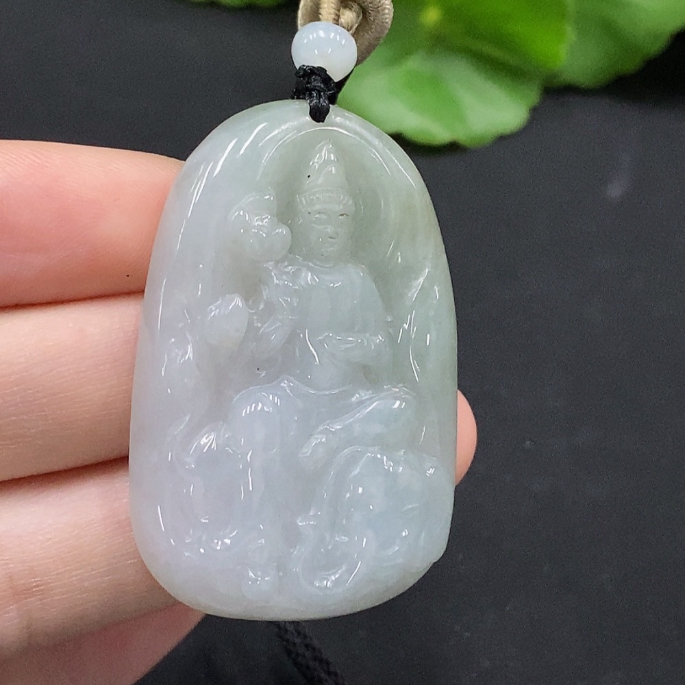 F35091679 Jadeite Samantabhadra Bodhisattva Pendant Total Weight Approx. 20.72g