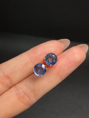 C33870708 Sapphire Earrings 18K Gold Total Weight Approx. 3.14g