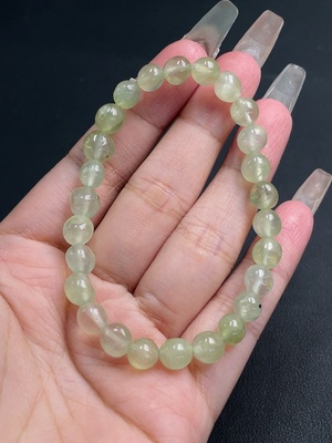 C21348951 Prehnite Bead Bracelet Total Weight Approx.14.55g Size About7.6mm