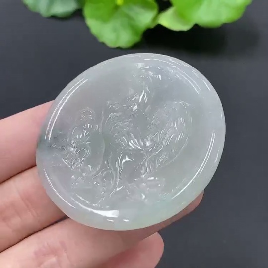 F10468384 Jadeite Rooster Pendant