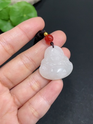 H35101908 Hetian Jade Pendant - Buddha Figure