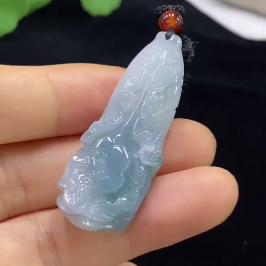 F33860871 Jadeite Cabbage Pendant Total Weight Approx. 14.35g (Including Rope Weight) With Non-Grade A Beads