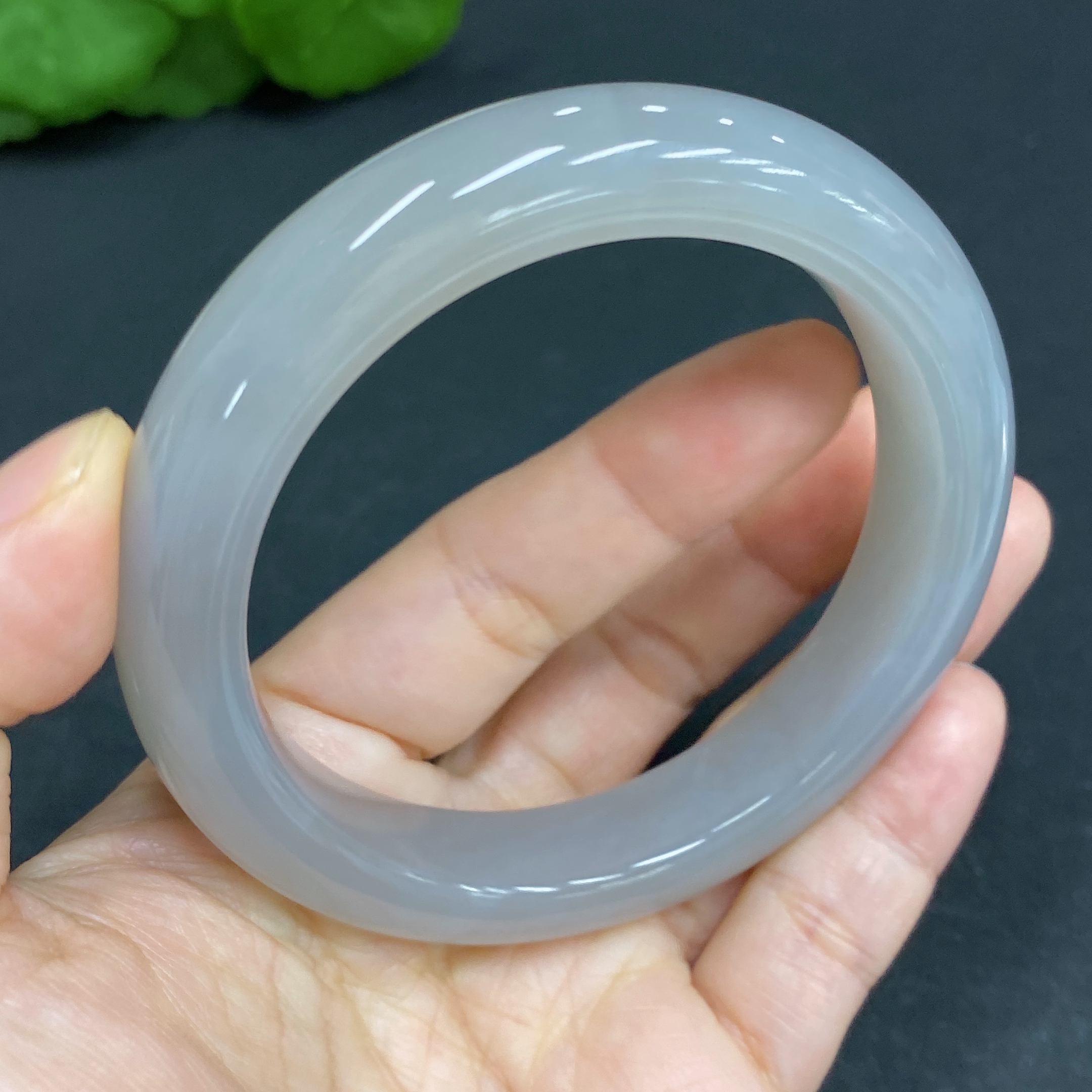 H29375223 Hetian Jade Round Bracelet Size 58 Total Weight Approx. 66.4g