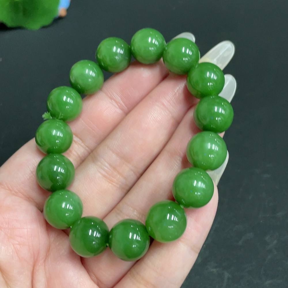 H28243267 Hetian Jade Bracelet Size 11.6mm Approx. Total Weight About 40.7g