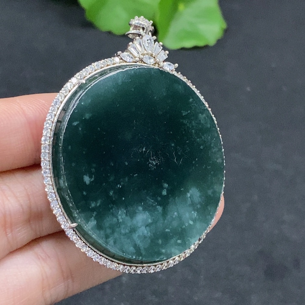 F32753470 Jadeite Plain Pendant Inlaid Pendant Non-Gold Inlaid Total Weight About 33.75g