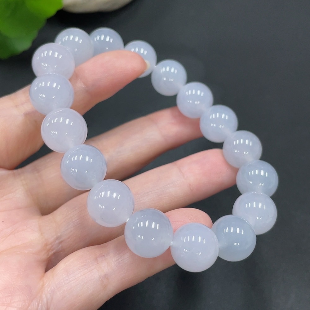 F22451689 Jadeite Bead Necklace Approx. 11.8mm Total Weight 49.441g