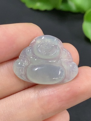 F42969185 翡翠佛公镶嵌件  货品总重约2.86g