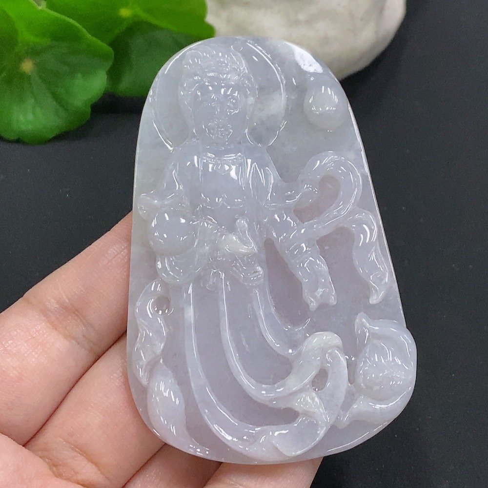 F35106575 Jadeite Guanyin Pendant Total Weight Approximately 55.7g
