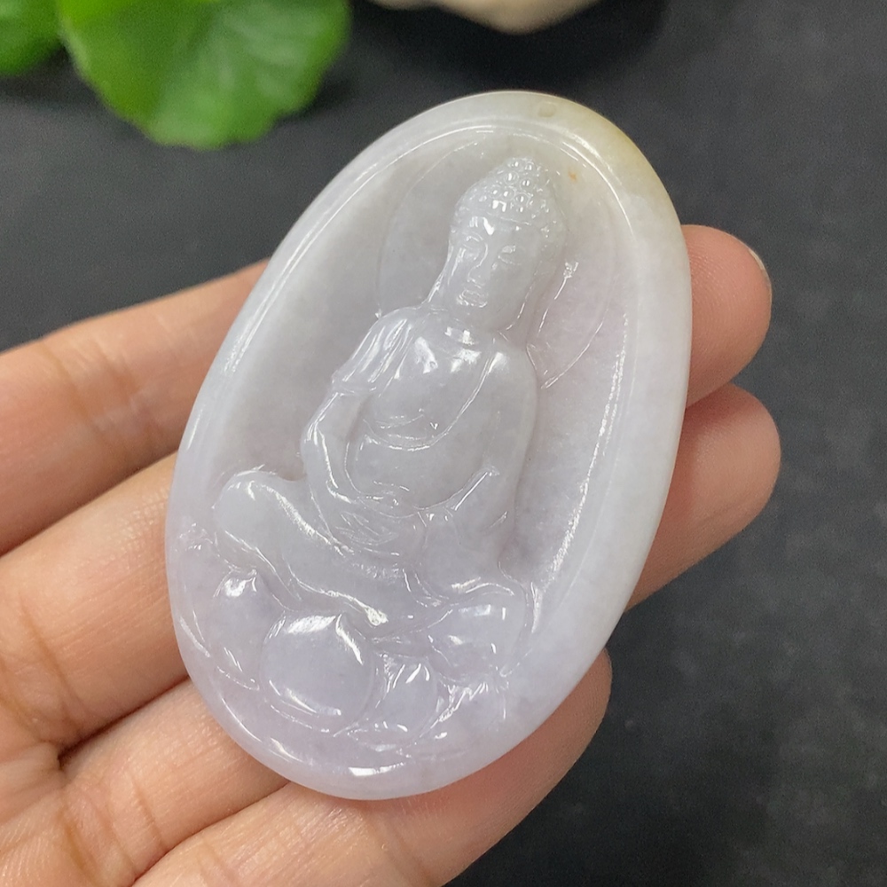 F33887929 Jadeite Pendant Buddha Plaque Total Weight Approx. 17.98g