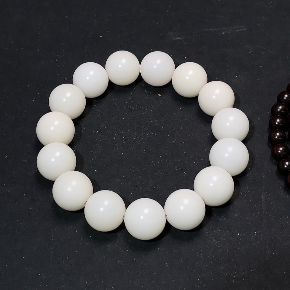 W35144387 Purple Sandalwood Long Strand + Bodhi Root Bracelet (Sell as a Lot)