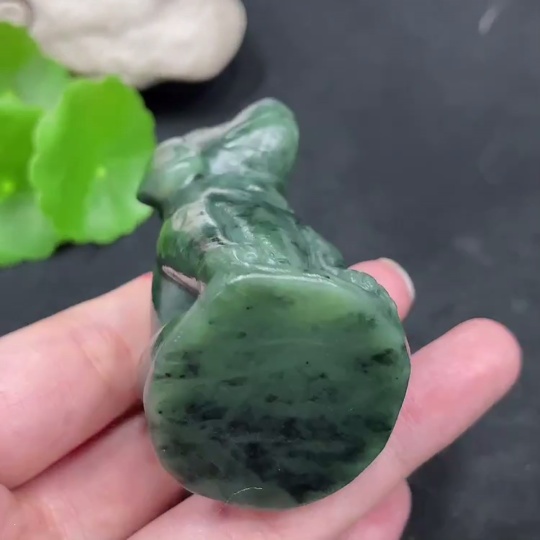 H30562096 Hetian Jade Ornament - Prosperity (Total weight: approx. 116.1g)