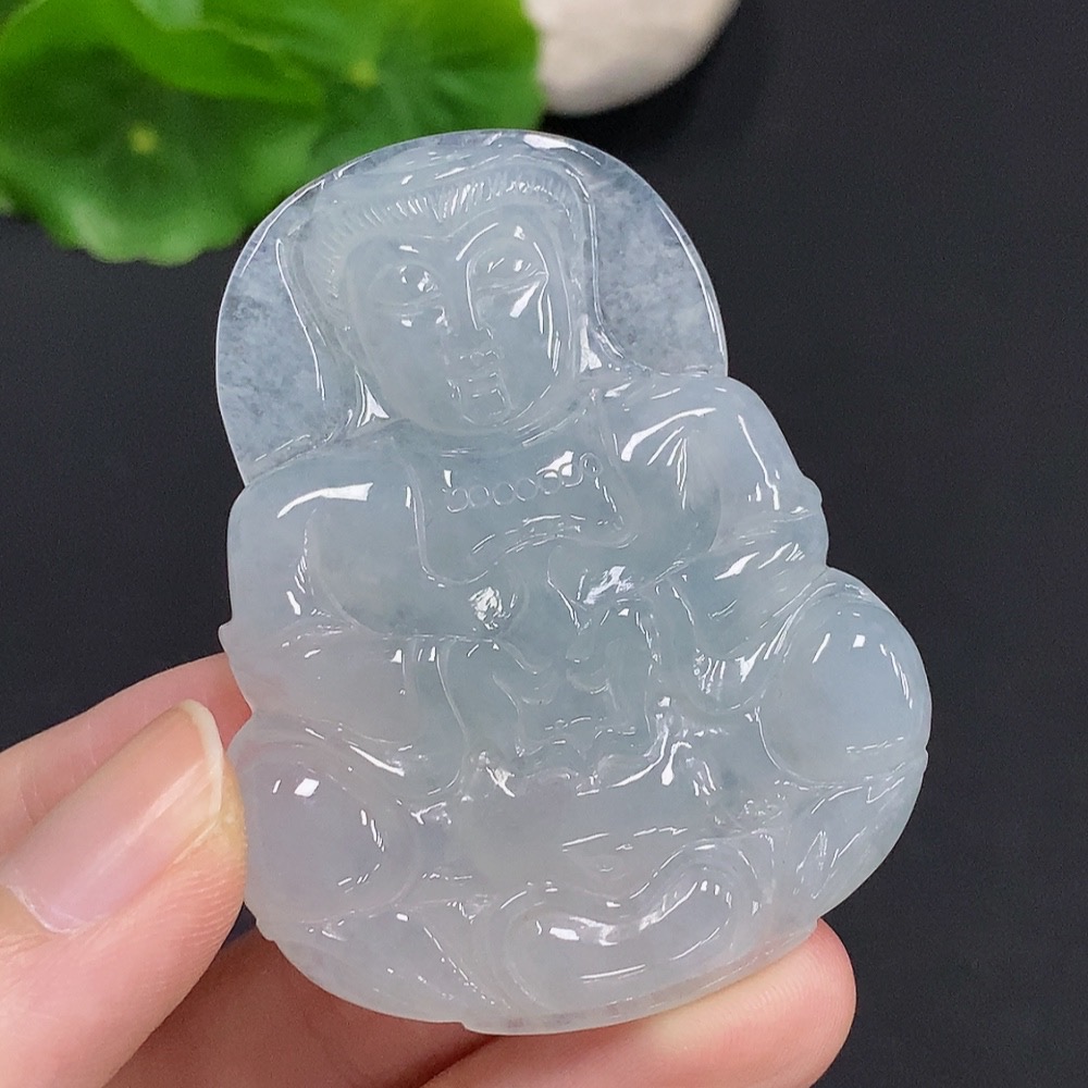 F31606363 Jadeite Guanyin Pendant Total weight about 26g