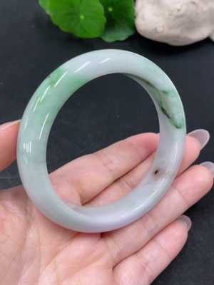 F31675900 Jadeite Round Bangle Size 58.4 Total Weight Approx. 63.8g