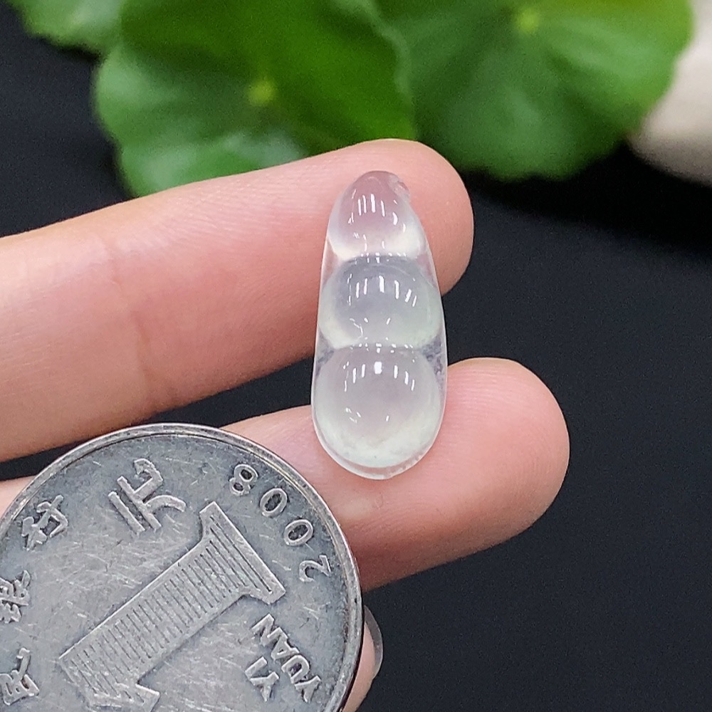 F35082300 Jadeite Dou Embellished Piece, Total Weight Approx. 1.5g