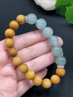 F25857897 Jadeite Beads Bracelet approx.12.2mm total weight approx.24.13g