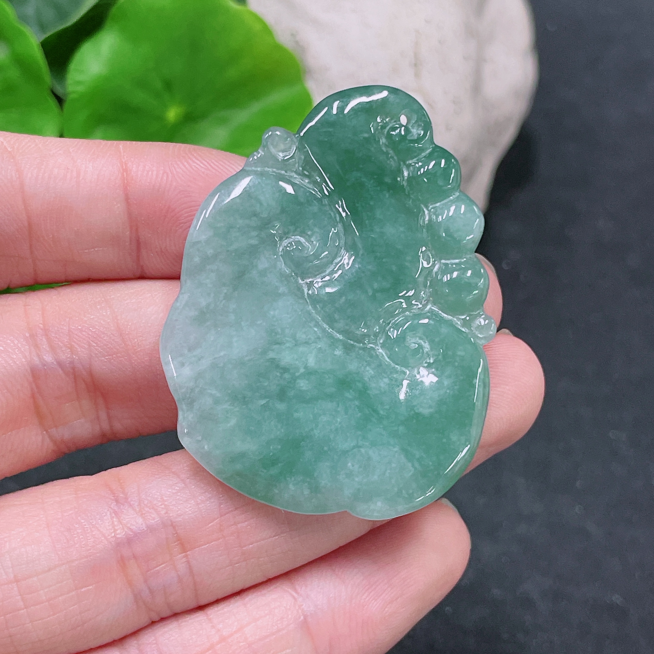 F33864703 Jadeite Pendant Ruyi Total Weight Approx. 13.35g