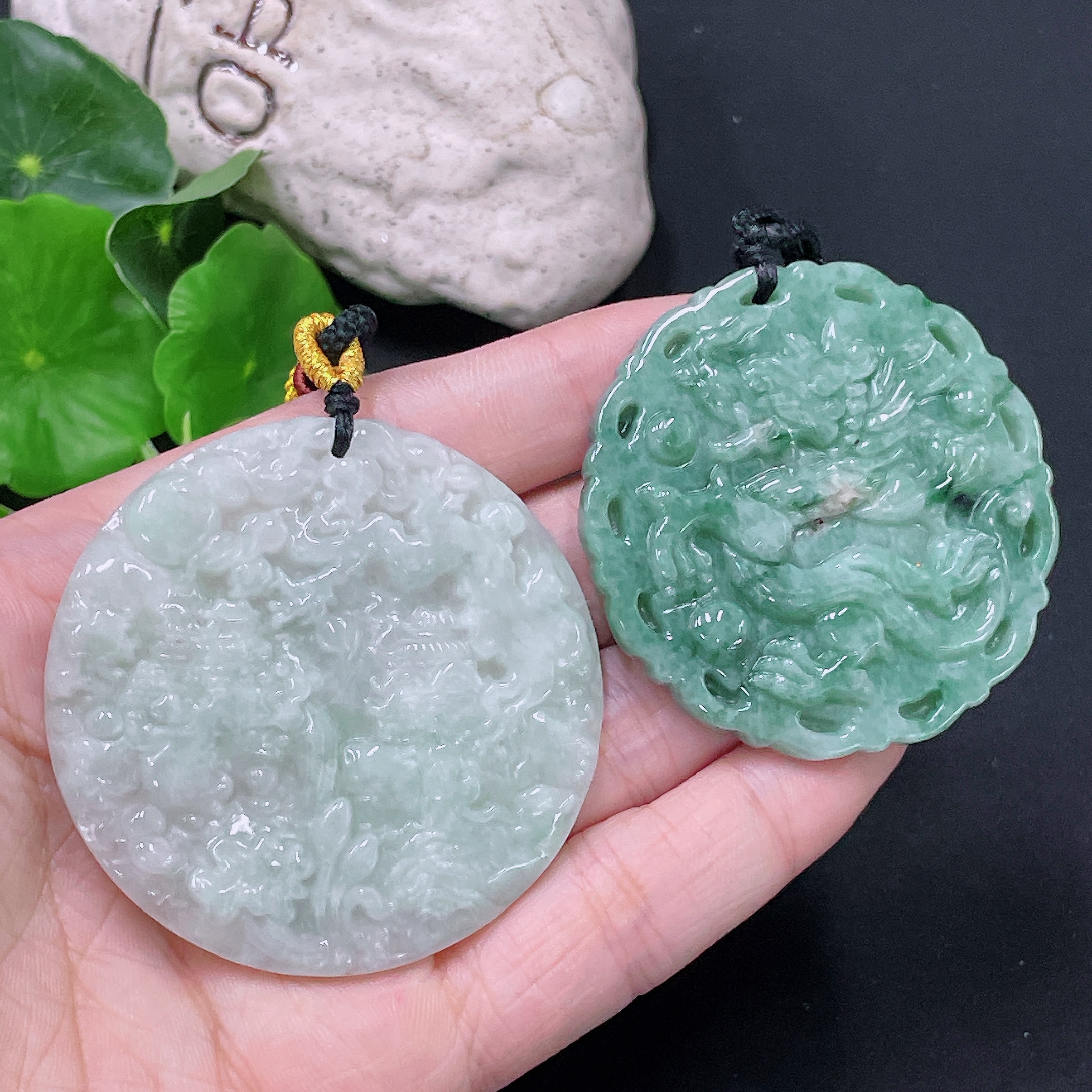 F33893014 Jadeite Pendant Landscape Plaque Antique-style Plaque