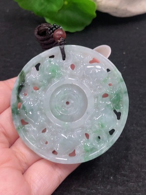 F33899015 Jadeite Pendant Total Weight Approx. 30.4g Including Cord Weight Containing Other Mineral Components