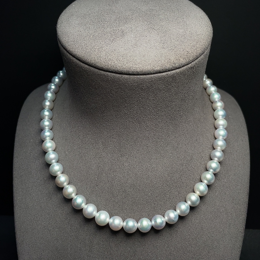 C34041526 Seawater pearl necklace, color origin undetermined, non-gold, total weight approximately 43.14 grams, size about 8.5mm