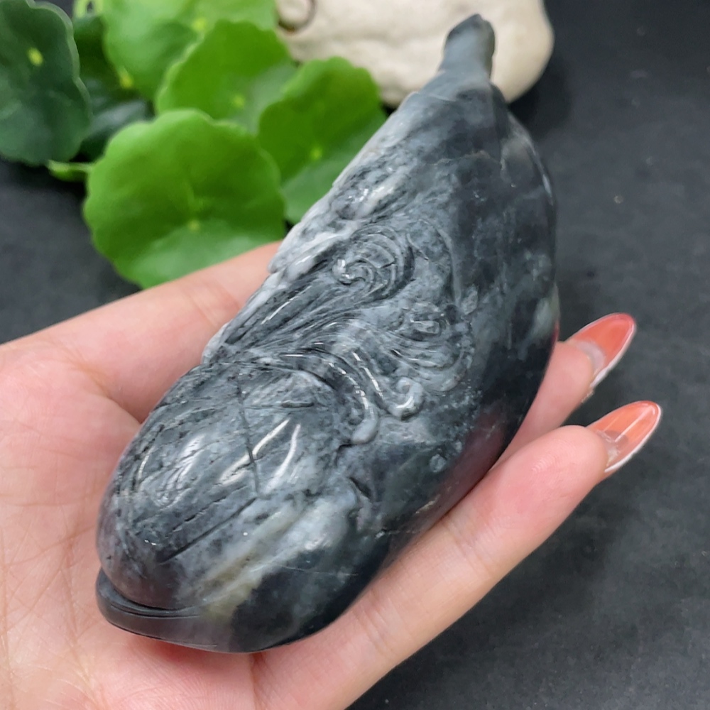 H34016756 Hetian Jade Ornament - Zhong Kui, Total Weight: Approx. 412.8g, Undetermined Skin Color Origin, Contains Other Mineral Components