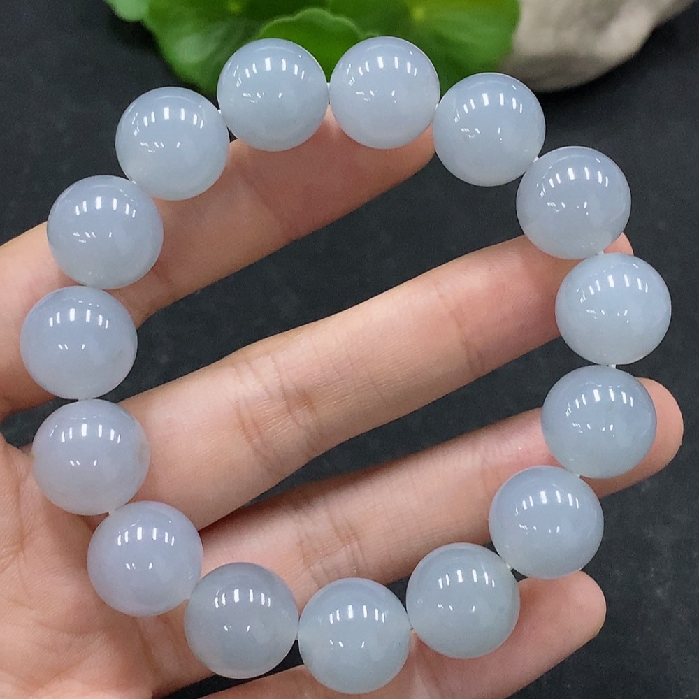 F34964944 Jadeite Beads Bracelet Approx. 13.5mm Total Weight Approx. 63.52g