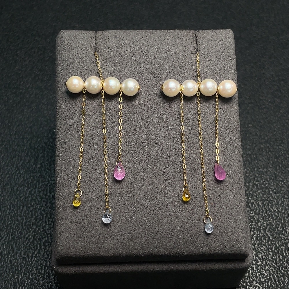 C30511540 Seawater Pearl Earrings Set in 18K Gold, Total Weight Approx. 2.55g