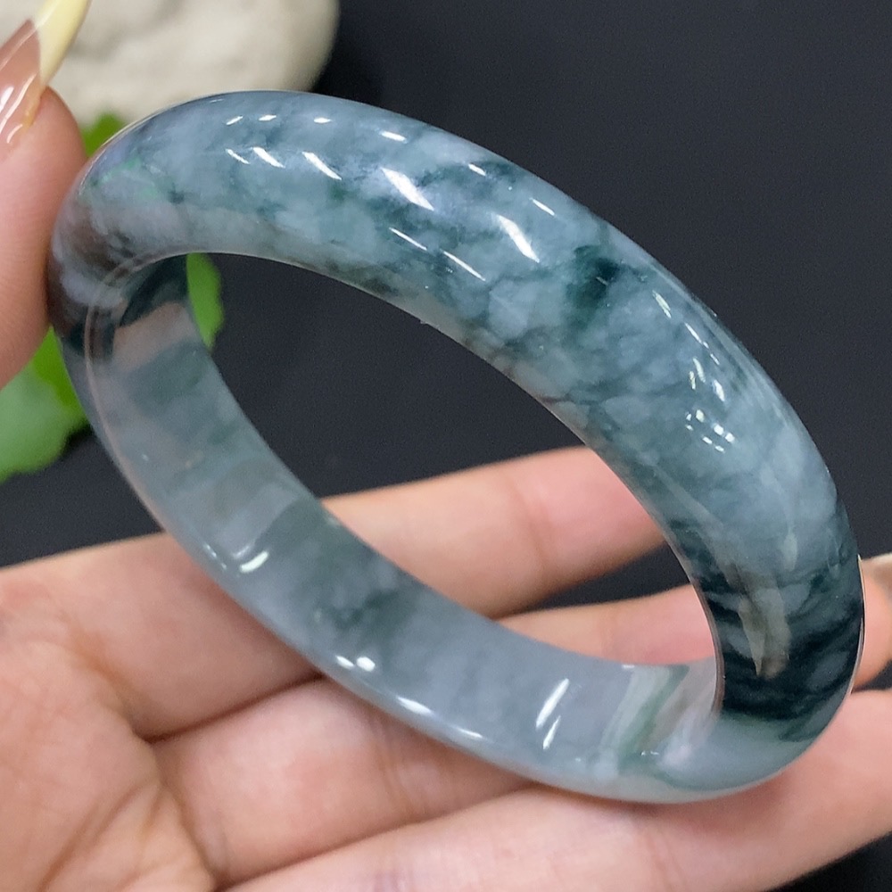 F29411822 Jadeite Round Bangle Size 55.5 Total Weight Approx. 56.2g