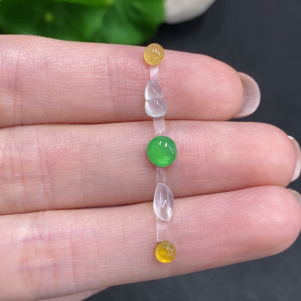 F34059881 Jadeite Cabochon + Mountings Sell as a Lot Yellow Color Origin Undetermined