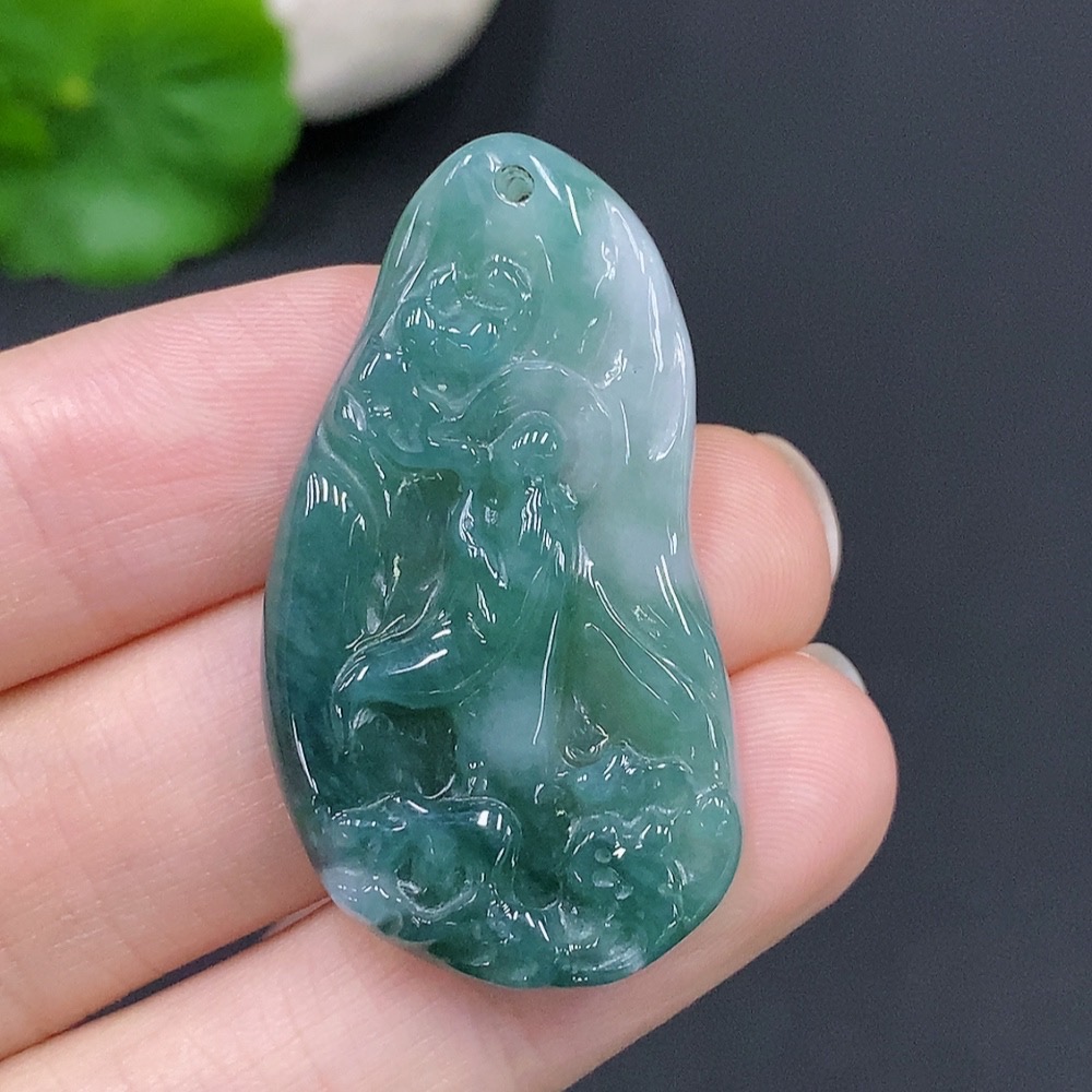 F28272530 Jadeite Enlightenment Pendant Total Weight Approx.8.5g