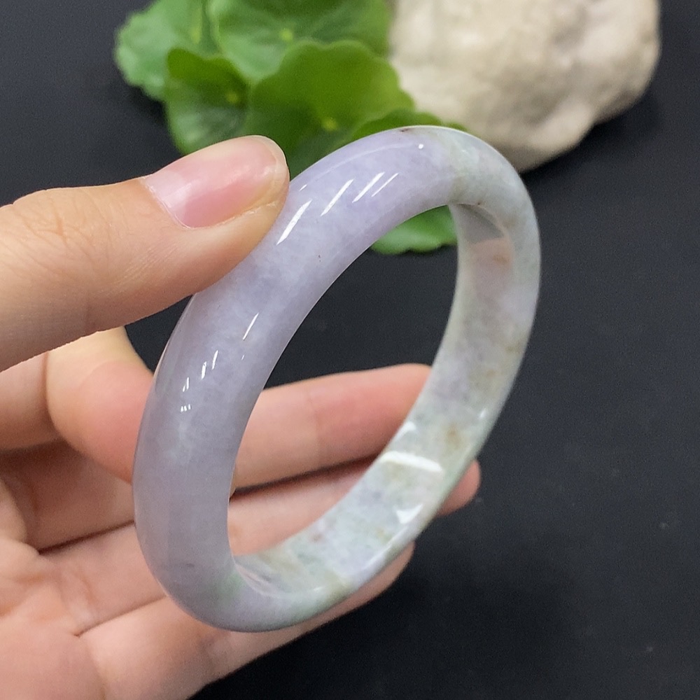 F35091511 Jadeite Round Bangle Size 60.5 Total Weight Approx.64.4g