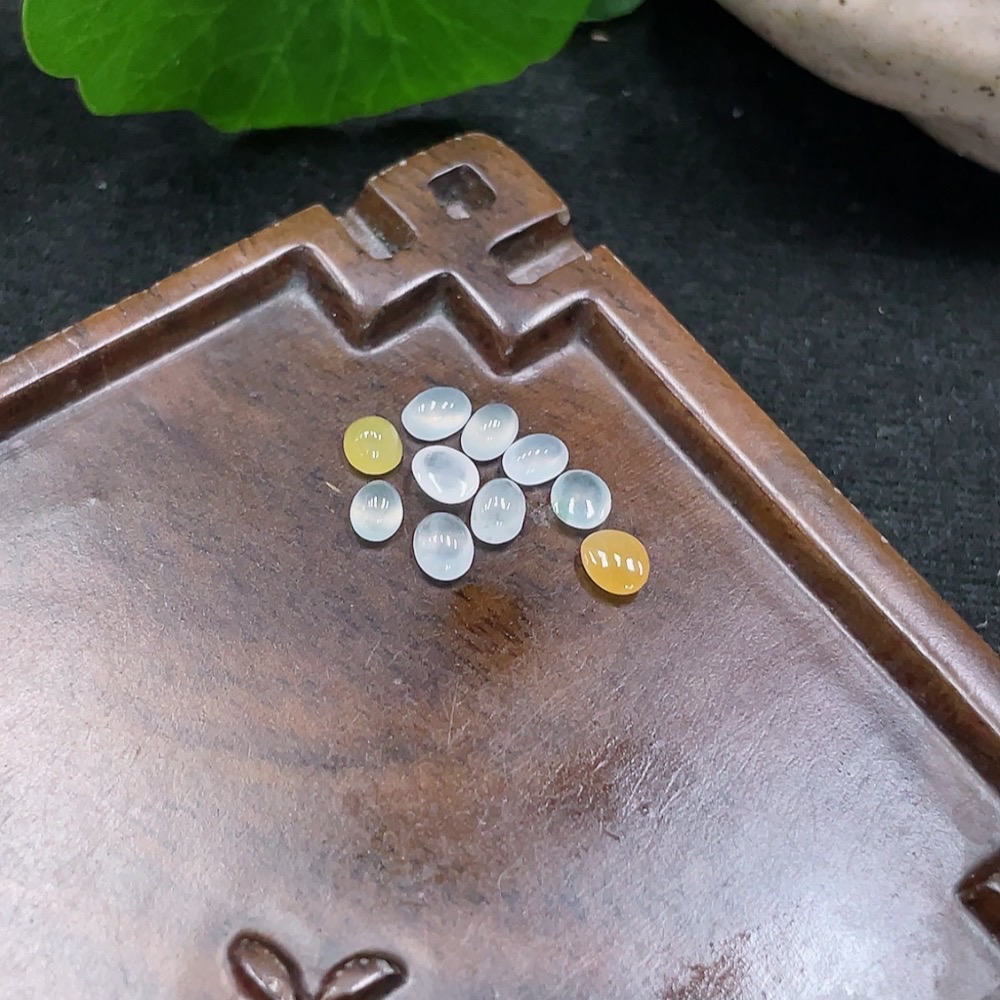 F32810262 Jadeite Cabochon Sell as a Lot (Color Origin Undetermined)