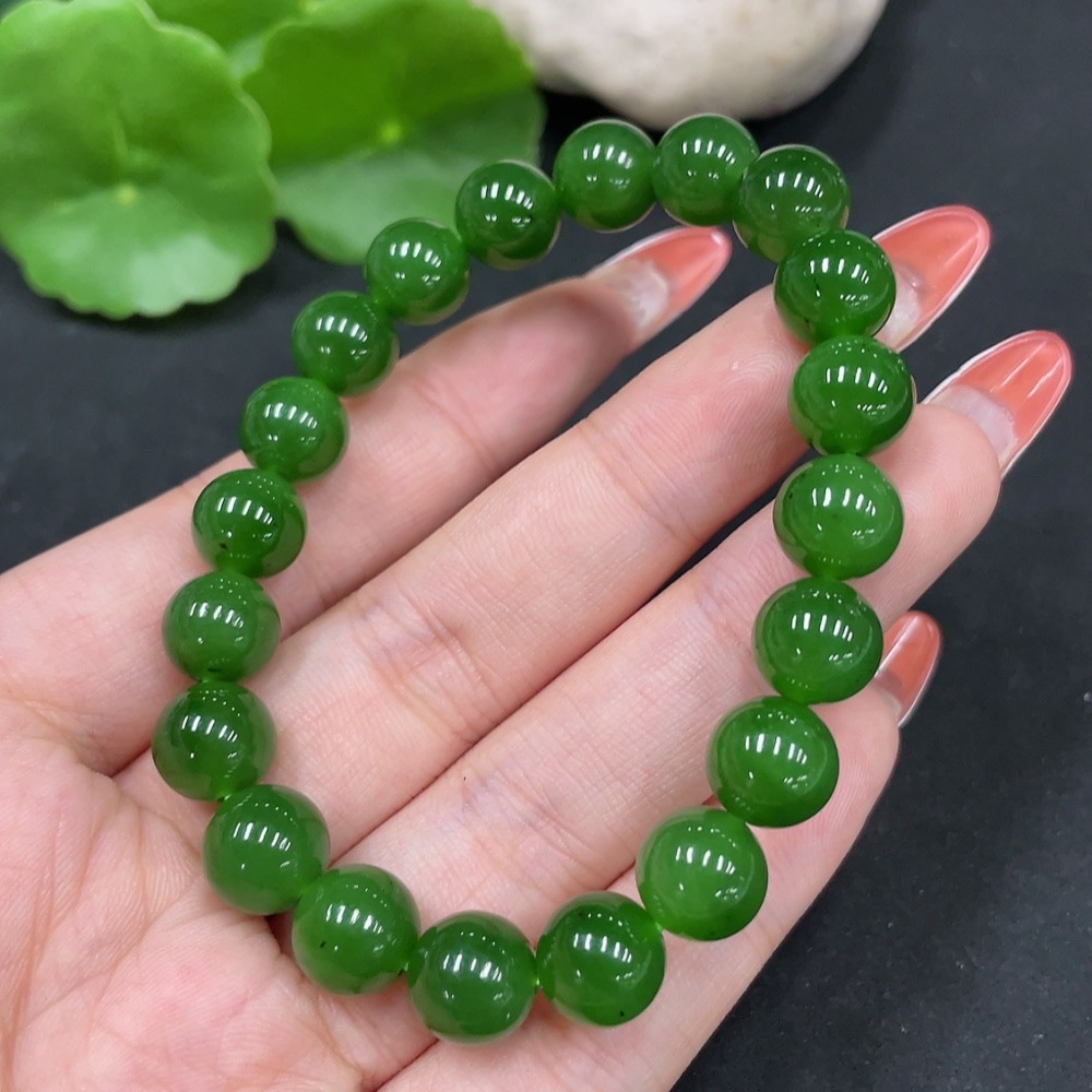 H35111783 Hetian Jade biy bracelet, approx. 9.2mm, total weight approx. 26.2g
