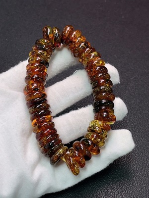 C34039583 Amber and Beeswax Bracelet, Total Weight Approx. 29.73g, Size About 14.7mm