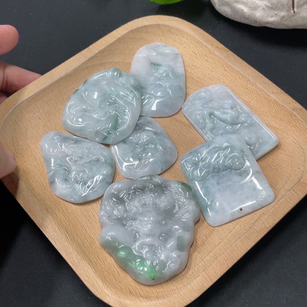 F33875967 Jadeite Pendant Containing Other Mineral Components
