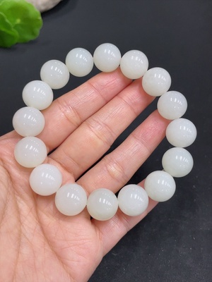 H34037332 Hetian Jade Bracelet, Approx. 12.8mm, Total Weight Approx. 53.4g
