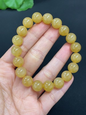 H40778385 和田玉手串  卡9.5mm左右  货品总重约27g